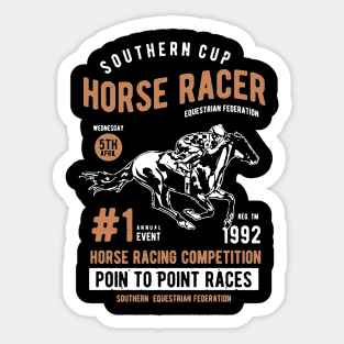 Southern Cup Horse Racer Sticker